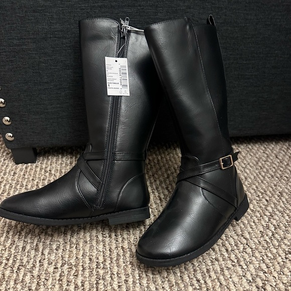 The Children's Place Other - Children’s Place Black Riding Boots with Buckle Detail